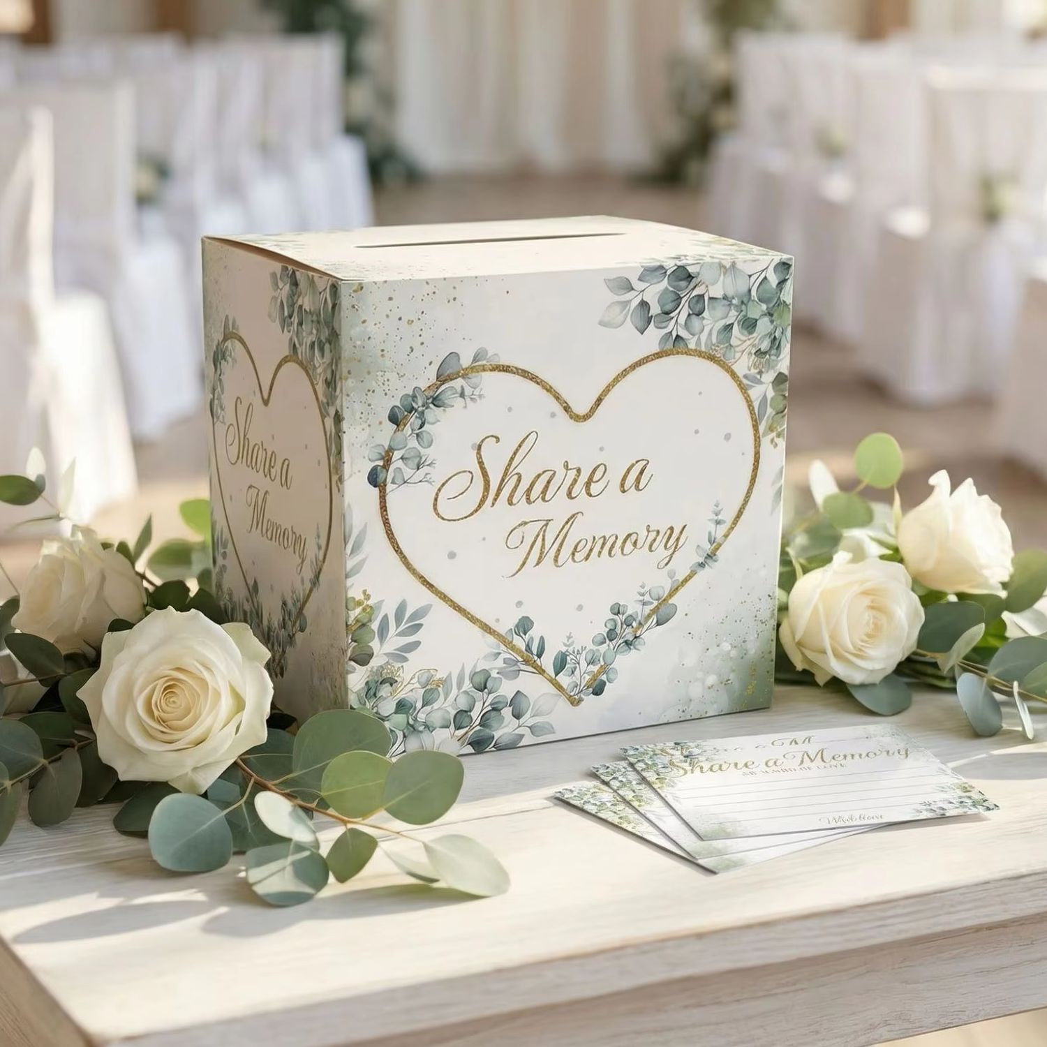 White Floral Wedding Card Box  - Wedding Card Box avaliação e preço