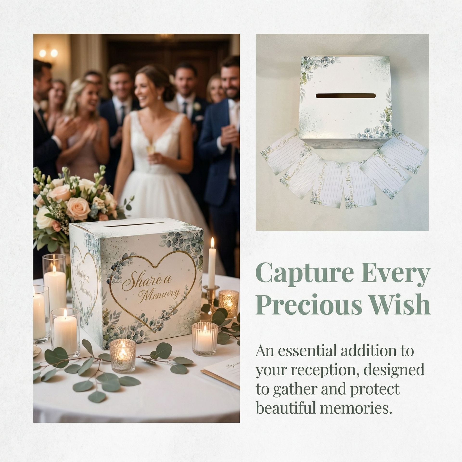 White Floral Wedding Card Box  - Wedding Card Box avaliação e preço