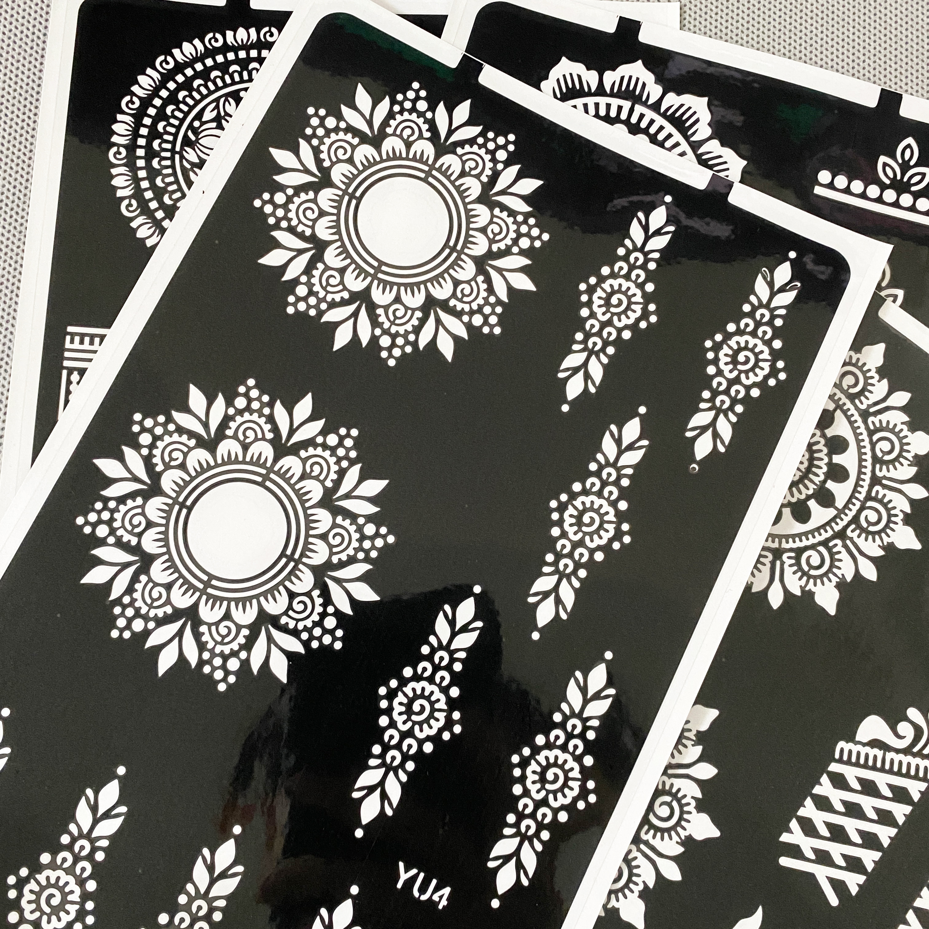 1pc Flower Tattoo Stencils Man - Wedding Sutra avaliação e preço