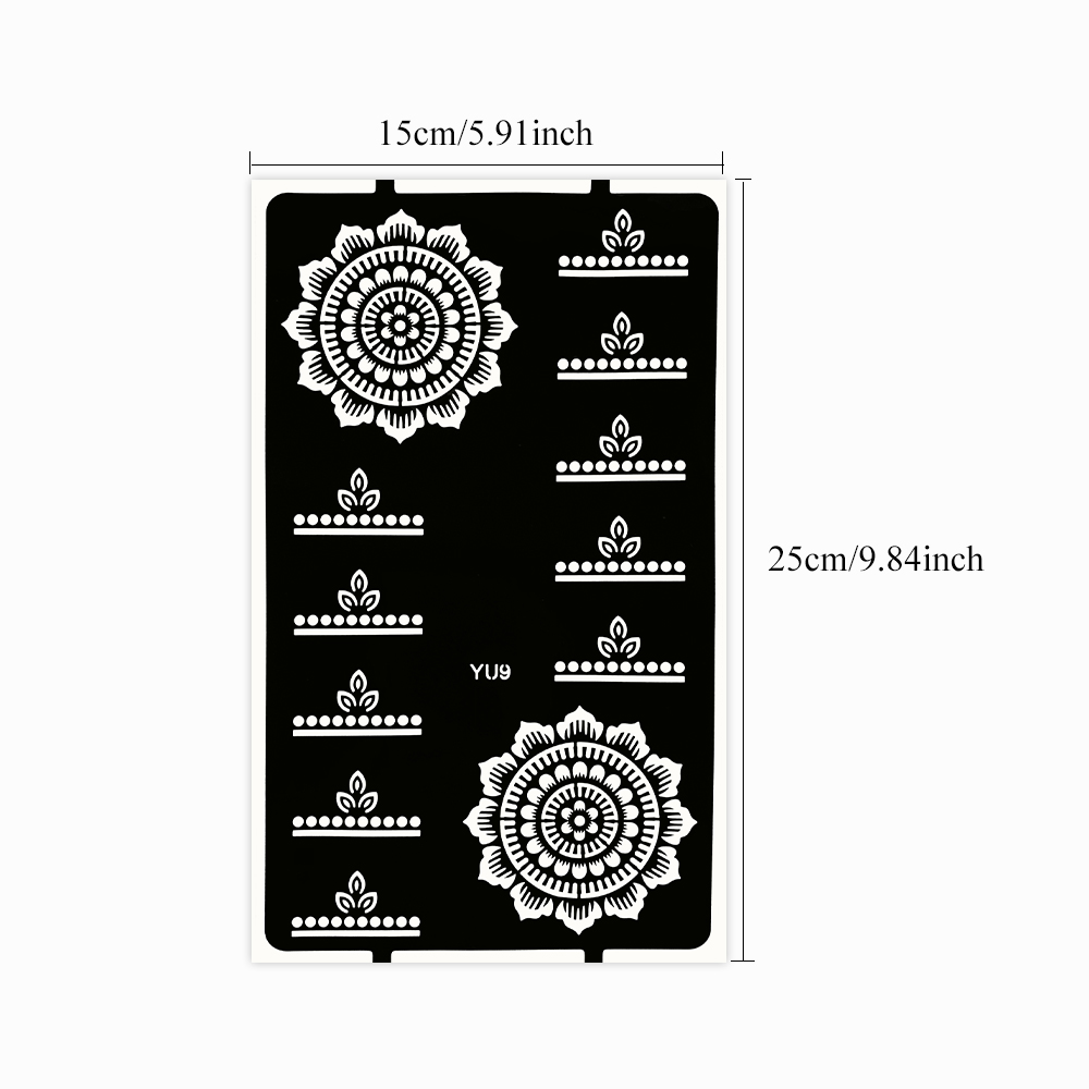 1pc Flower Tattoo Stencils Man - Wedding Sutra avaliação e preço