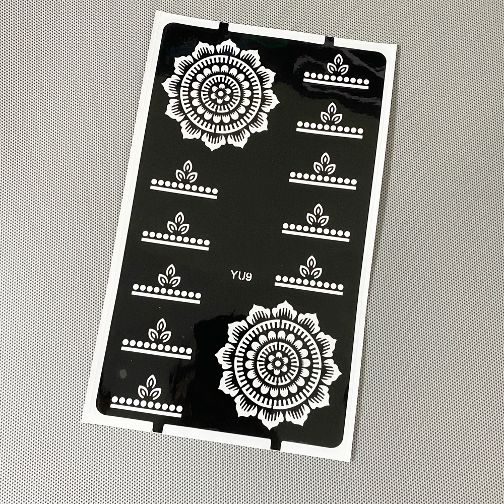 1pc Flower Tattoo Stencils Man - Wedding Sutra avaliação e preço
