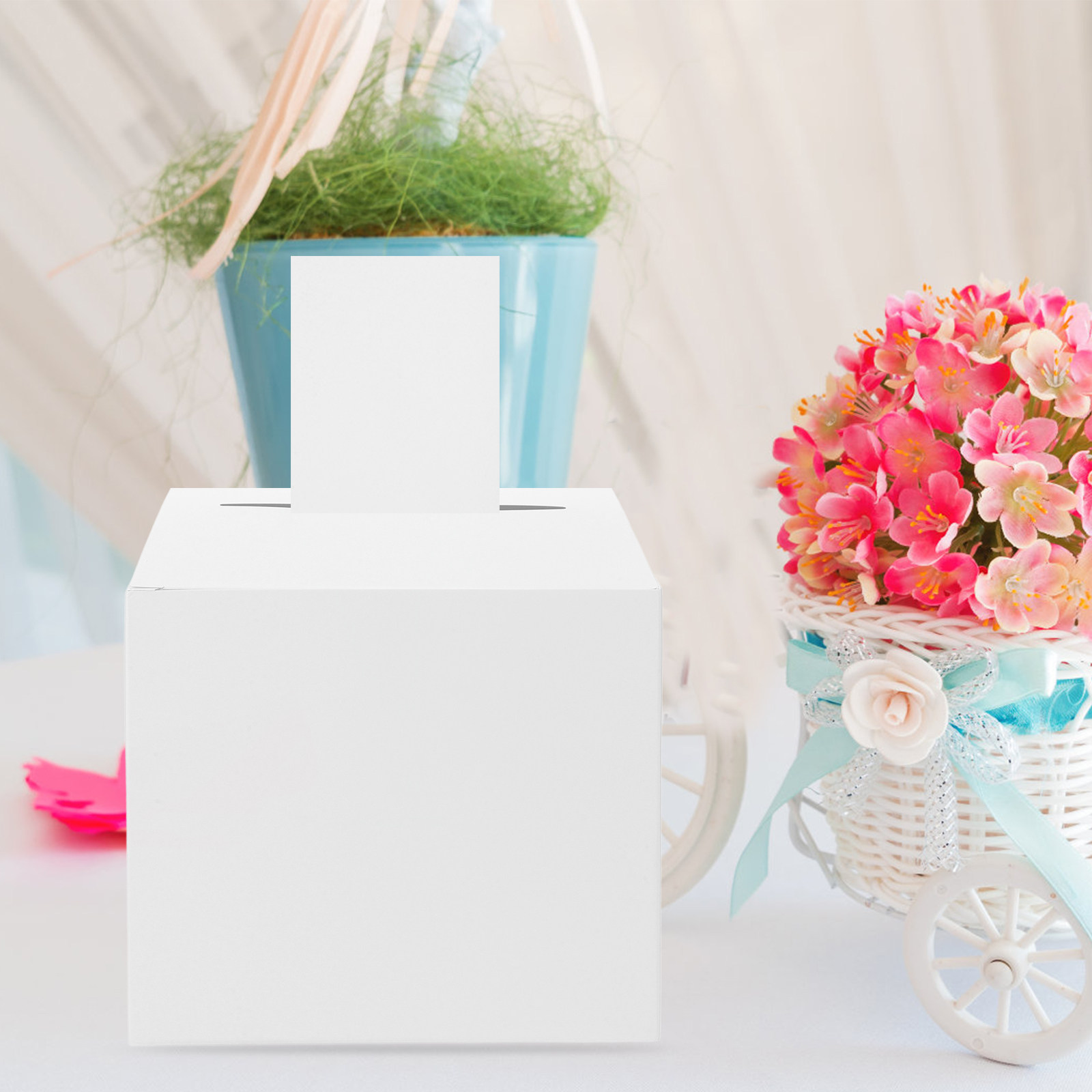 1Set Wedding Card Box White Pa - Wedding Card Box avaliação e preço