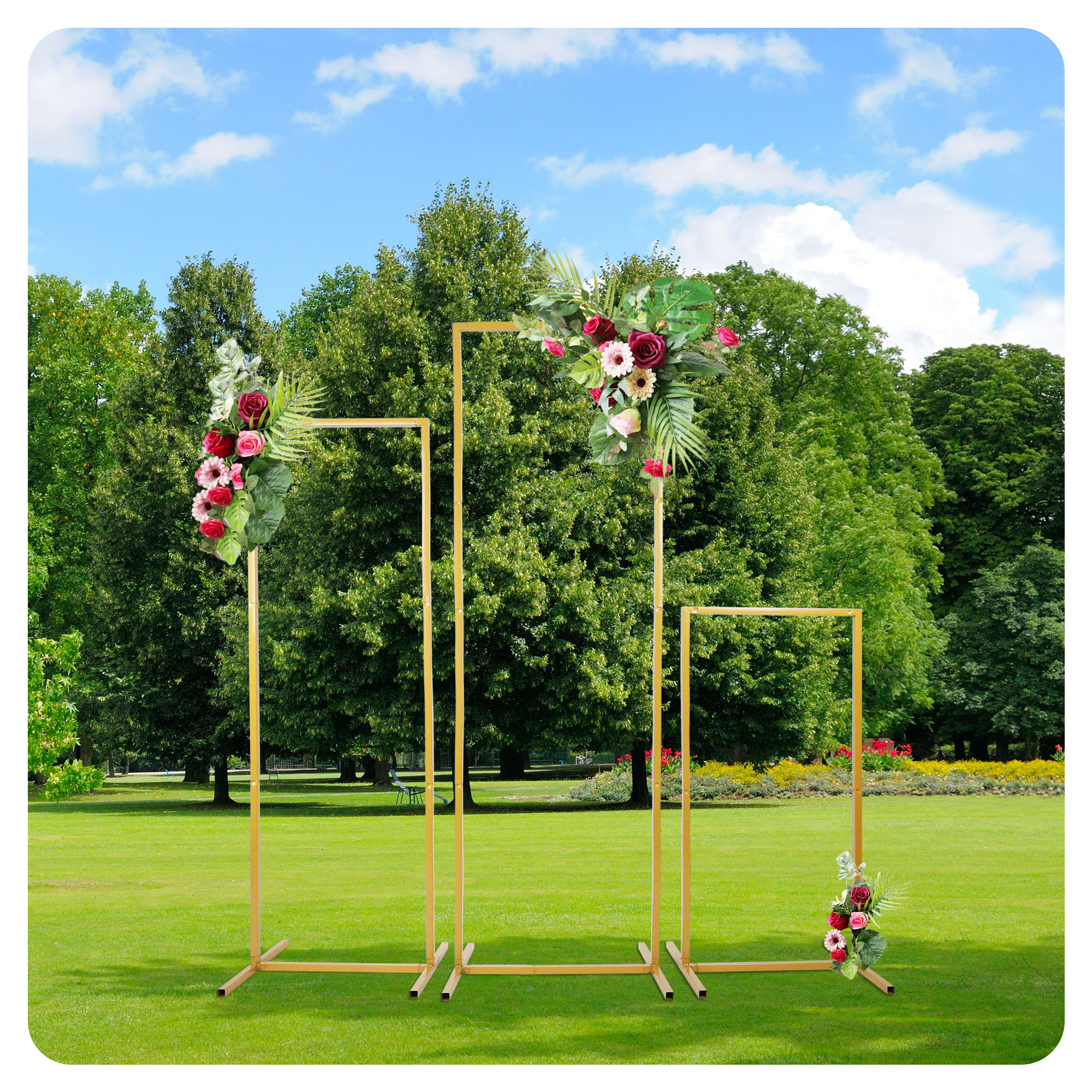 Wedding Arch Metal Iron Backdr - Confetti Balloon Set avaliação e preço