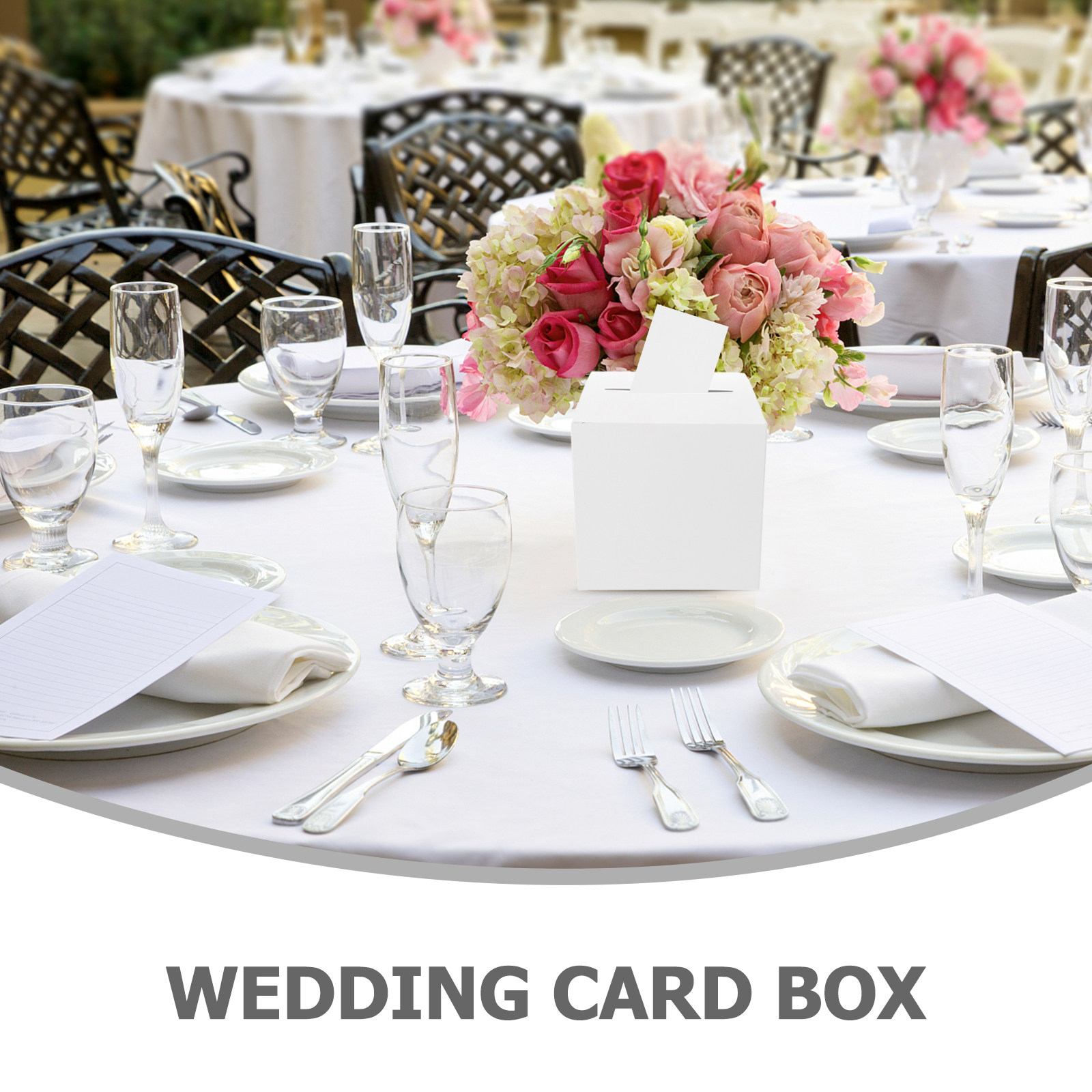 1Set White Wedding Keepsake Bo - Wedding Card Box avaliação e preço
