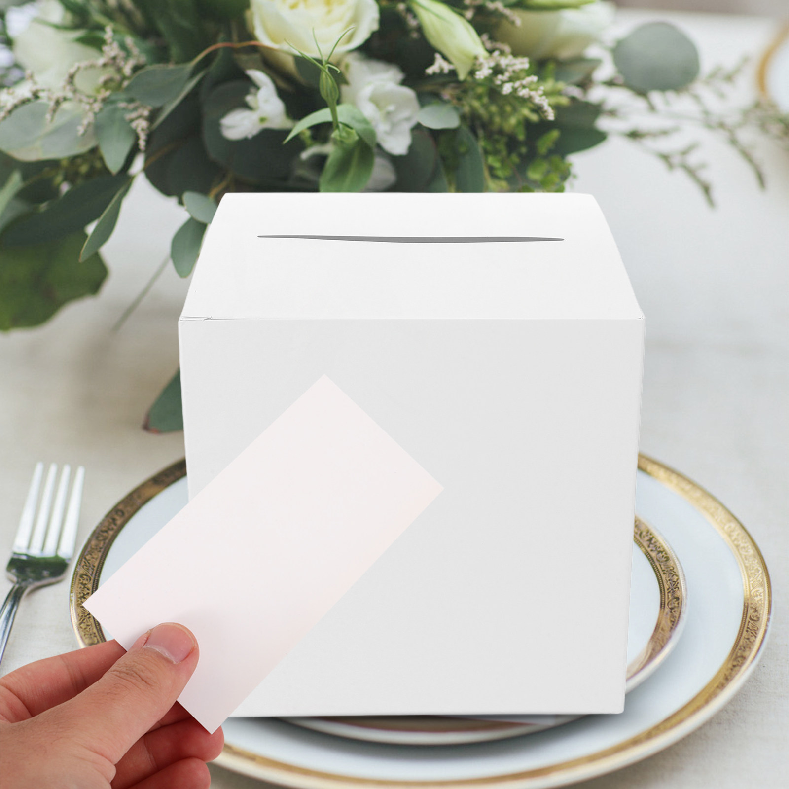 1Set White Wedding Keepsake Bo - Wedding Card Box avaliação e preço