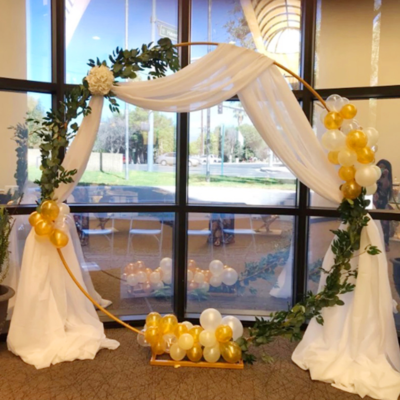 Wedding Arch Stand Round Metal - Confetti Balloon Set avaliação e preço