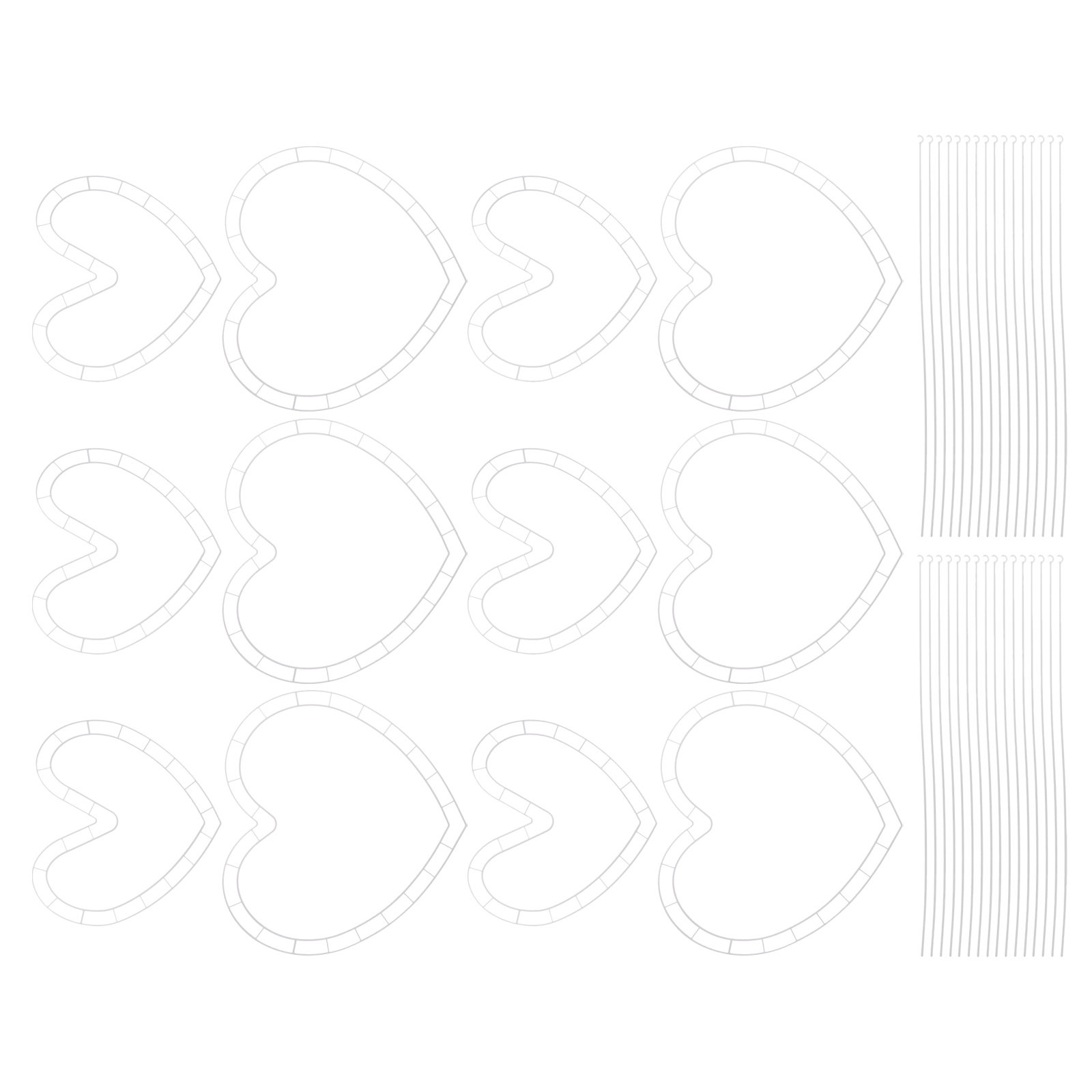 6Sets Plastic Heart Shaped Wre - Wedding Decoration Supply avaliação e preço