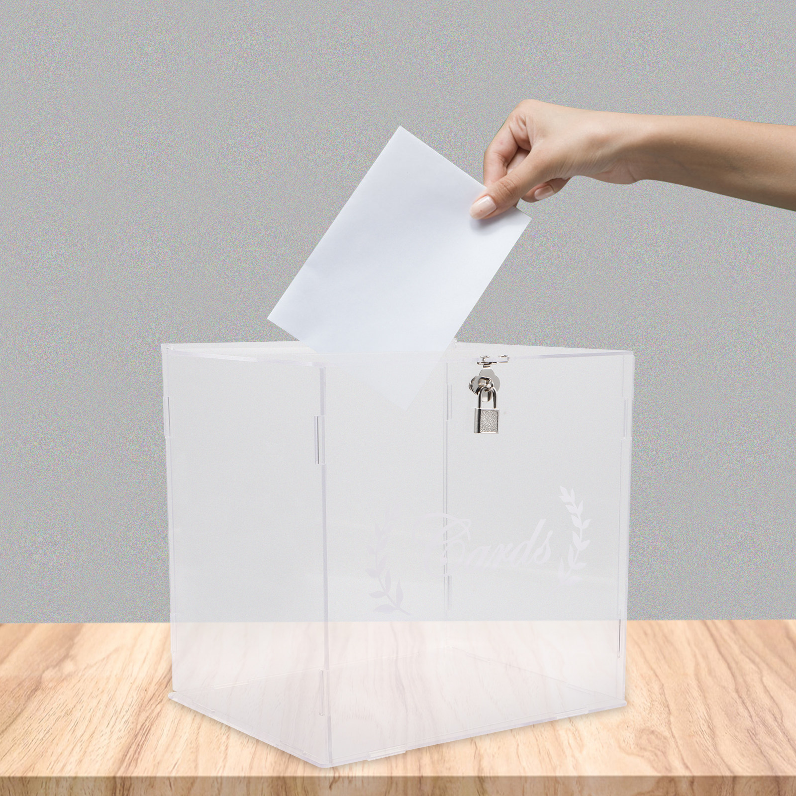 Transparent Acrylic Wedding Pa - Wedding Card Box avaliação e preço