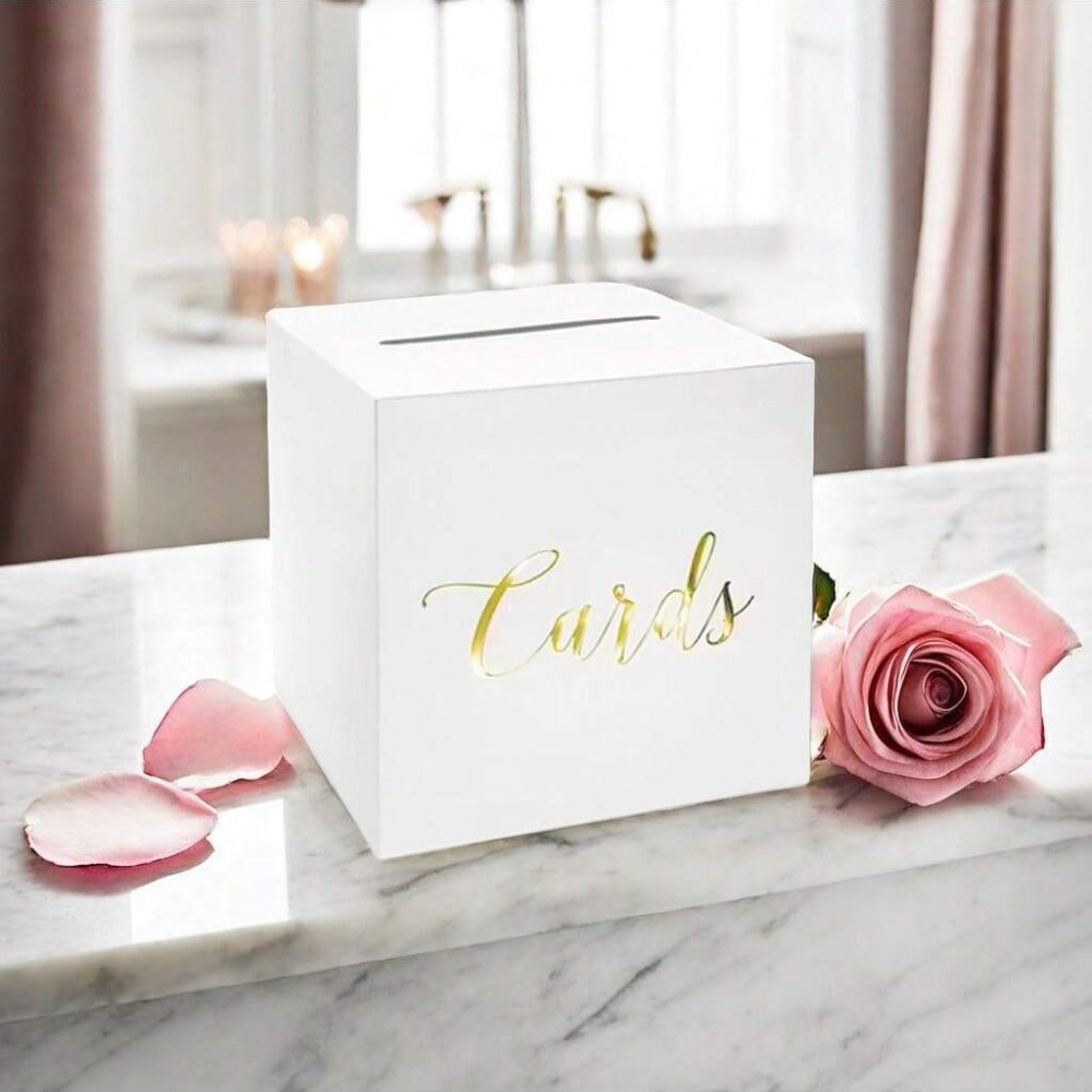 Creative White Black Wedding C - Wedding Card Box avaliação e preço
