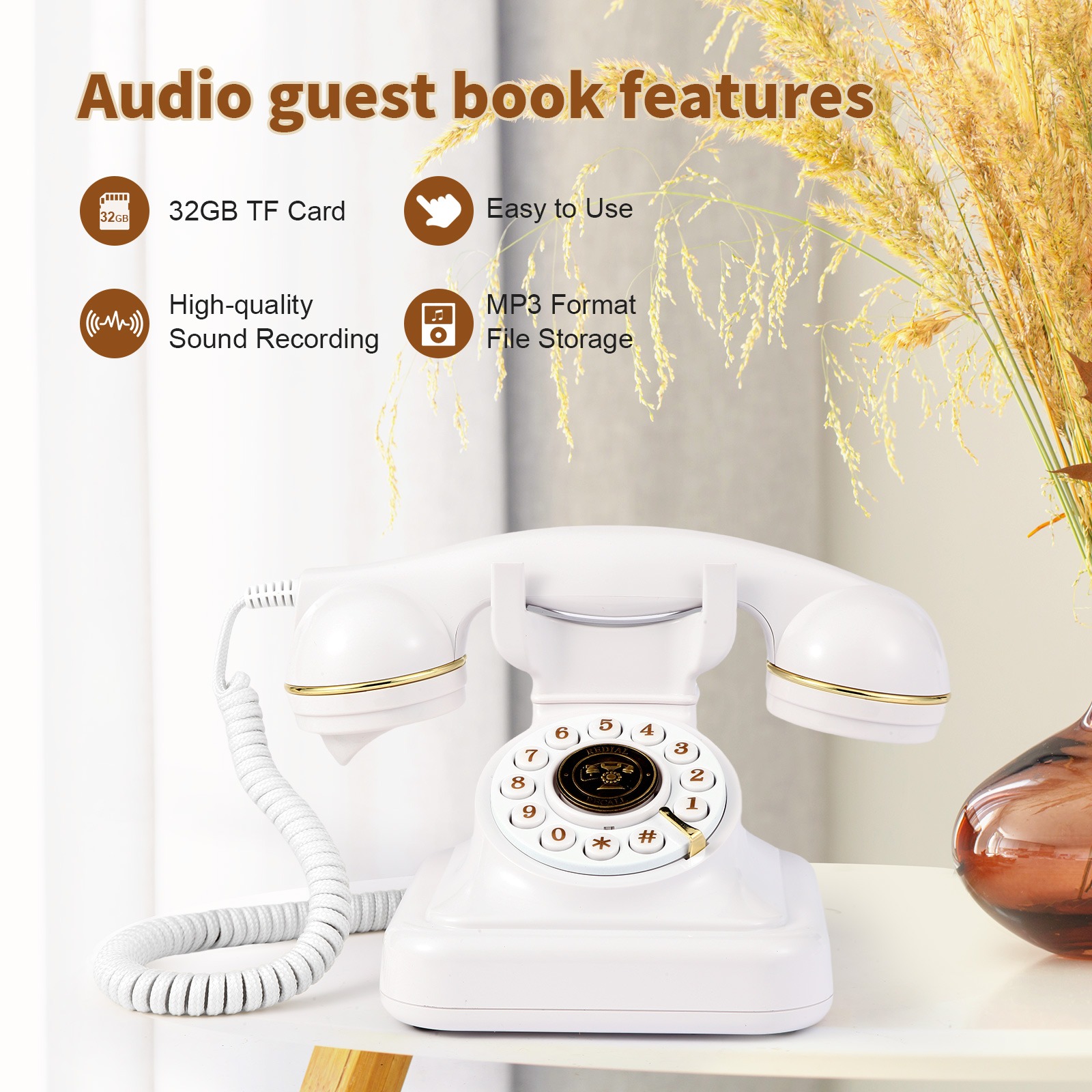 Audio message book phone weddi - Personalized Guest Book avaliação e preço