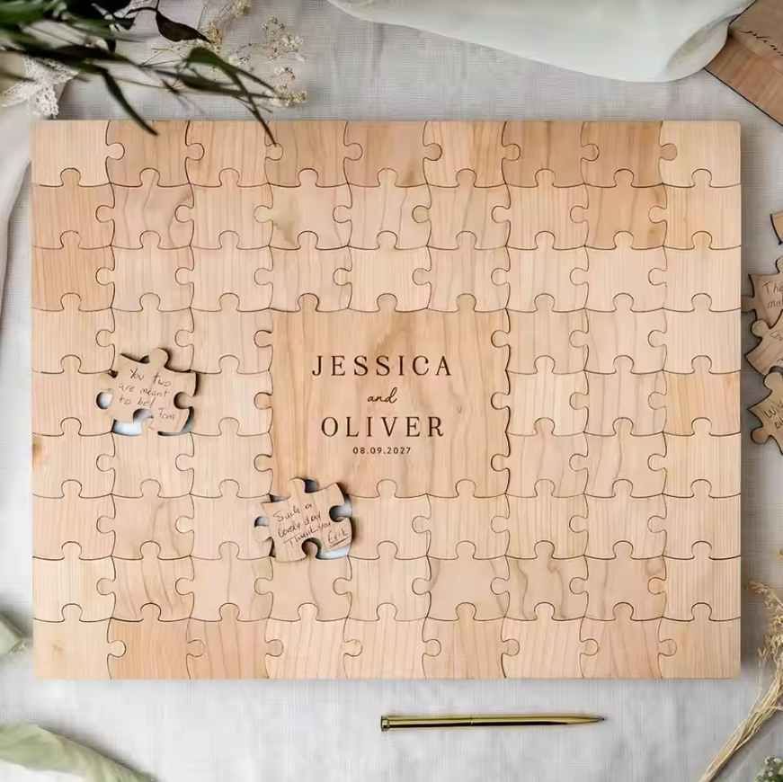 Rustic Wooden Personalized Wed - Personalized Guest Book avaliação e preço