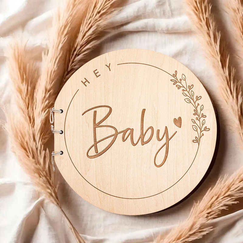 Wooden Circular Cover Message  - Personalized Guest Book avaliação e preço