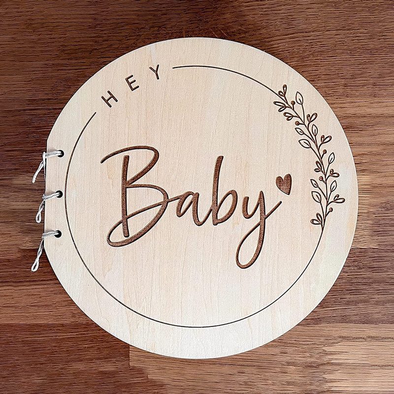 Wooden Circular Cover Message  - Personalized Guest Book avaliação e preço