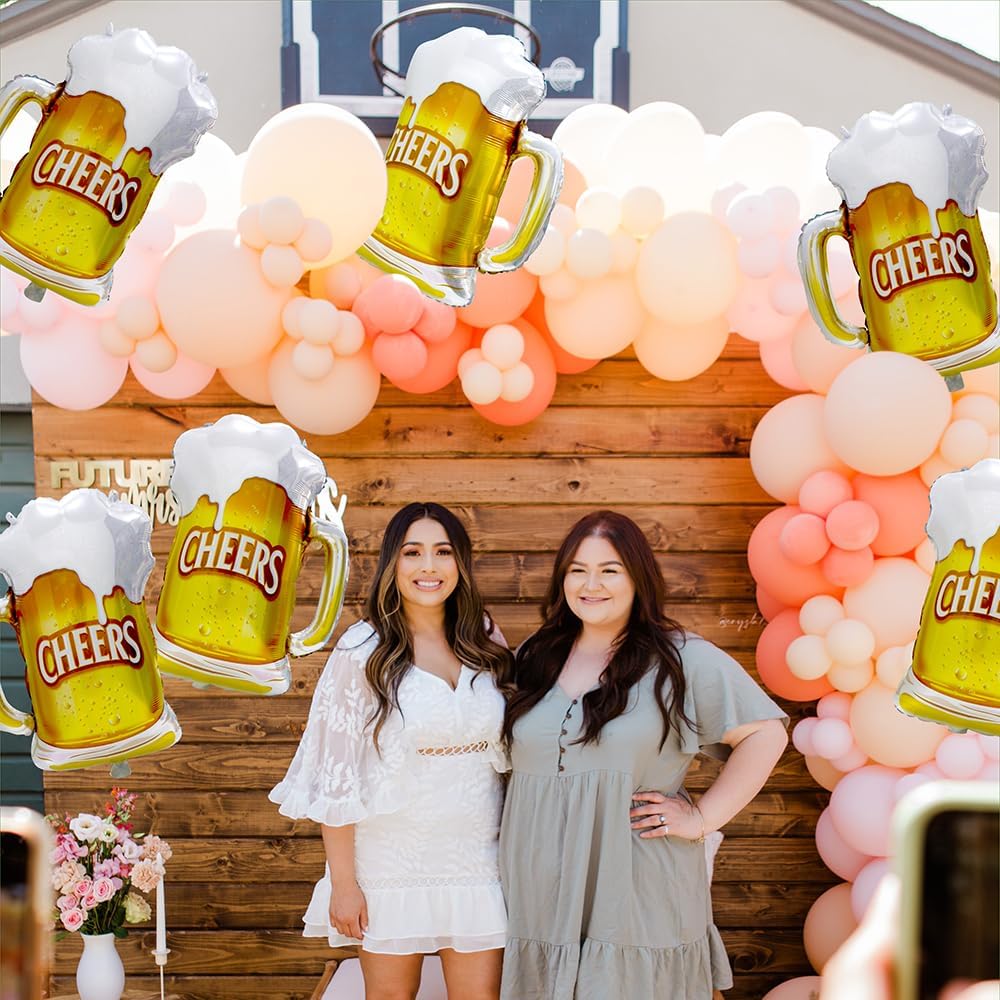 6pcs Cheers Beer Mug Balloons  - Wedding Alcohol Supply avaliação e preço