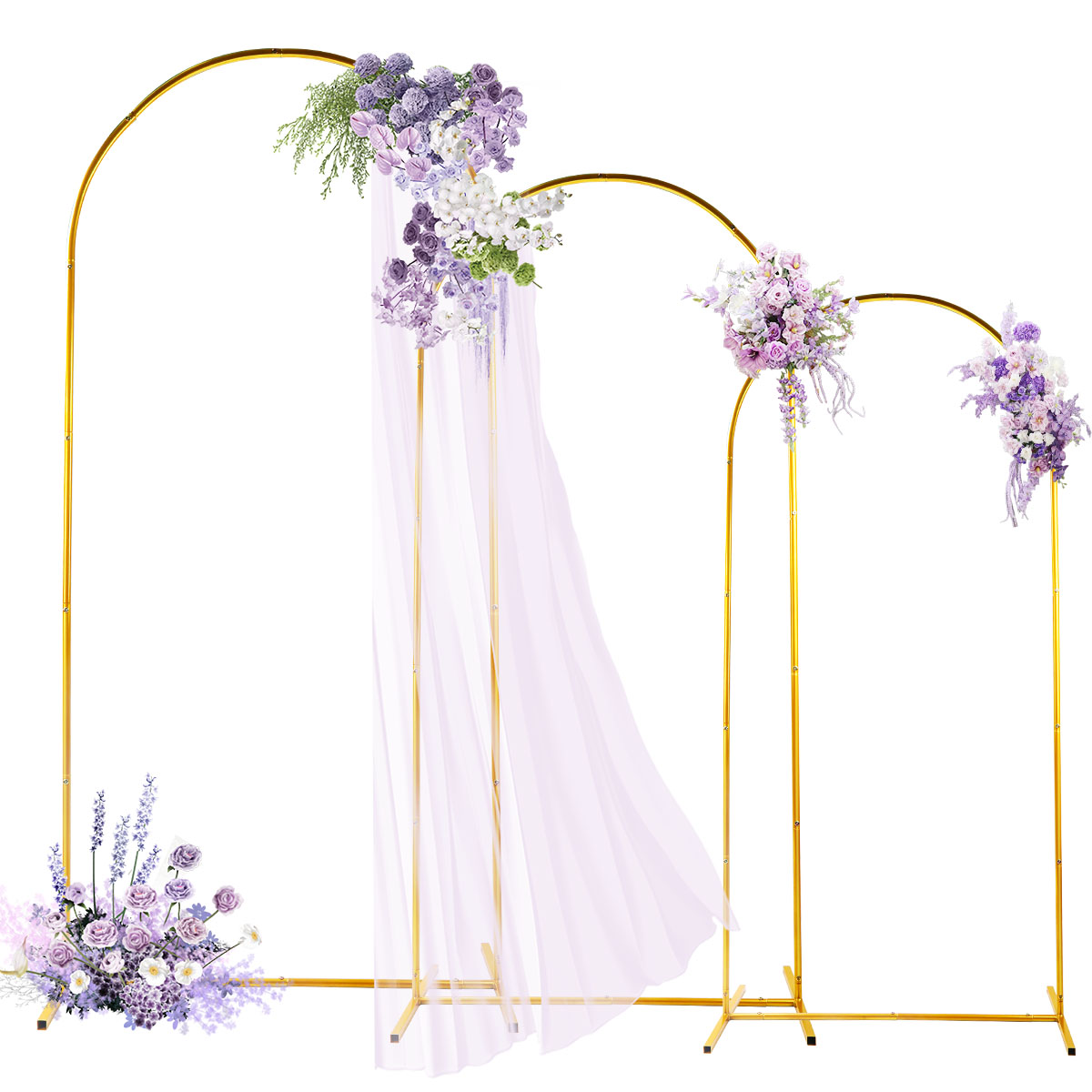 3Pack Golden Metal Arch Kits,  - Confetti Balloon Set avaliação e preço