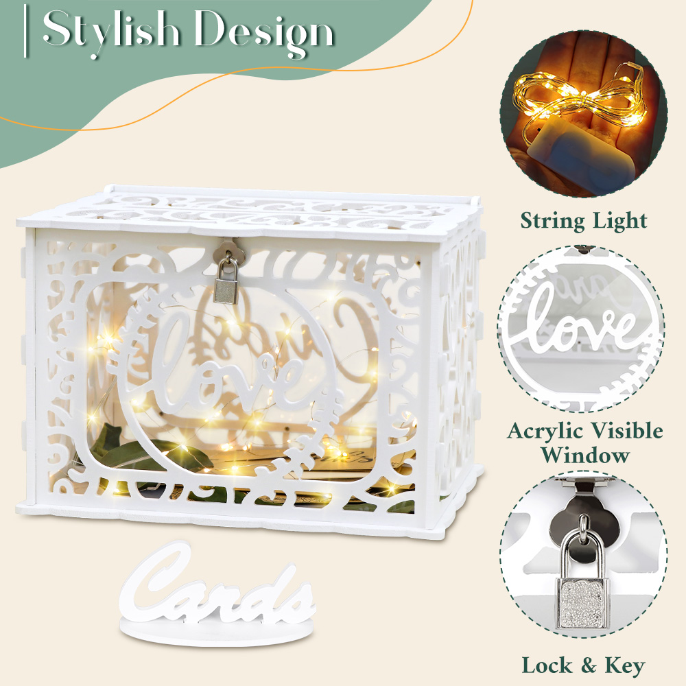 Wedding Card Box Envelope Gift - Wedding Card Box avaliação e preço