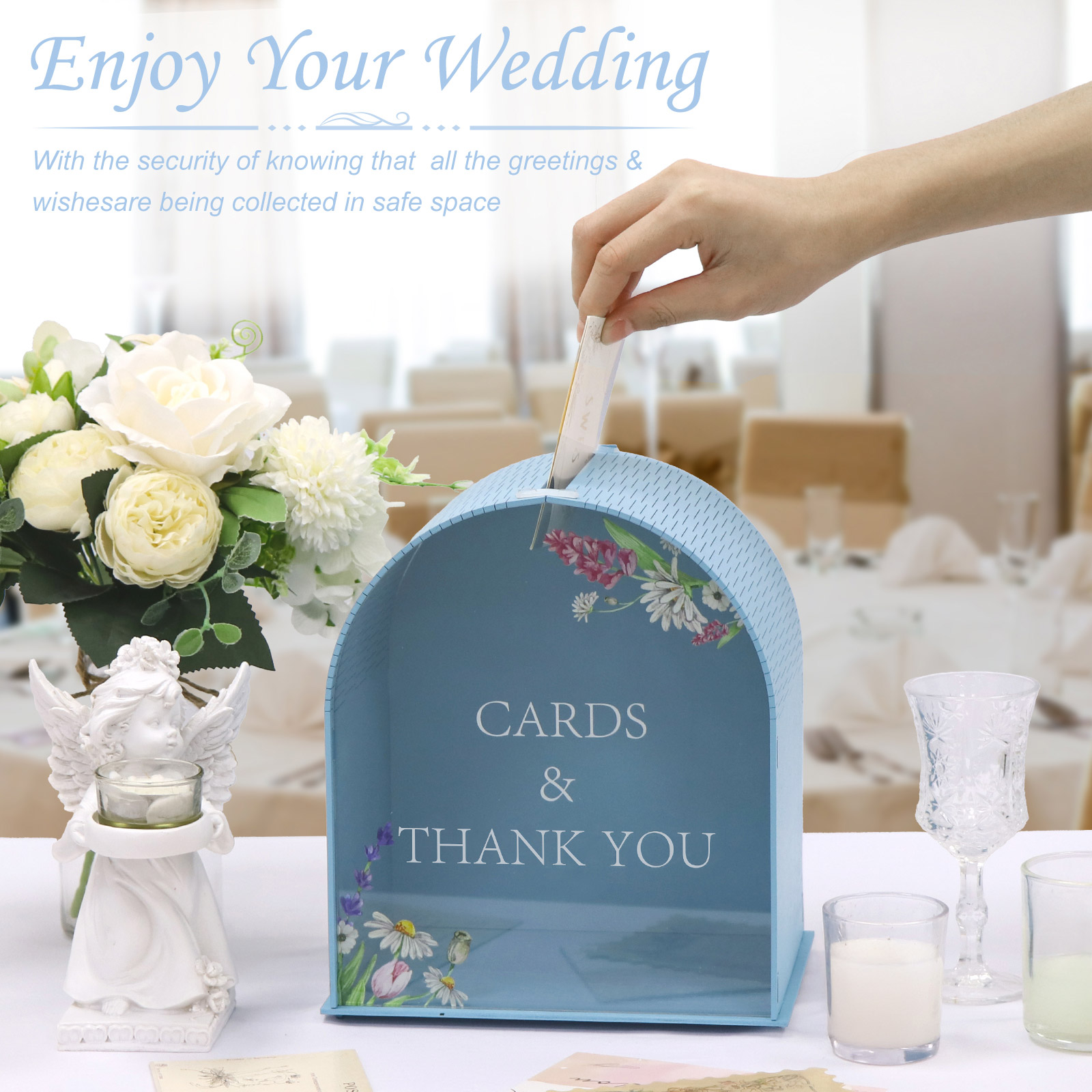 Wooden Wedding Card Box for Re - Wedding Card Box avaliação e preço