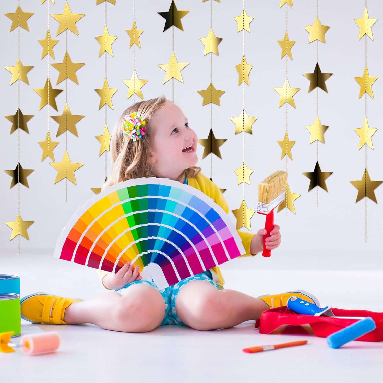 130ft Star Garland Banner for  - Wedding Decoration Supply avaliação e preço
