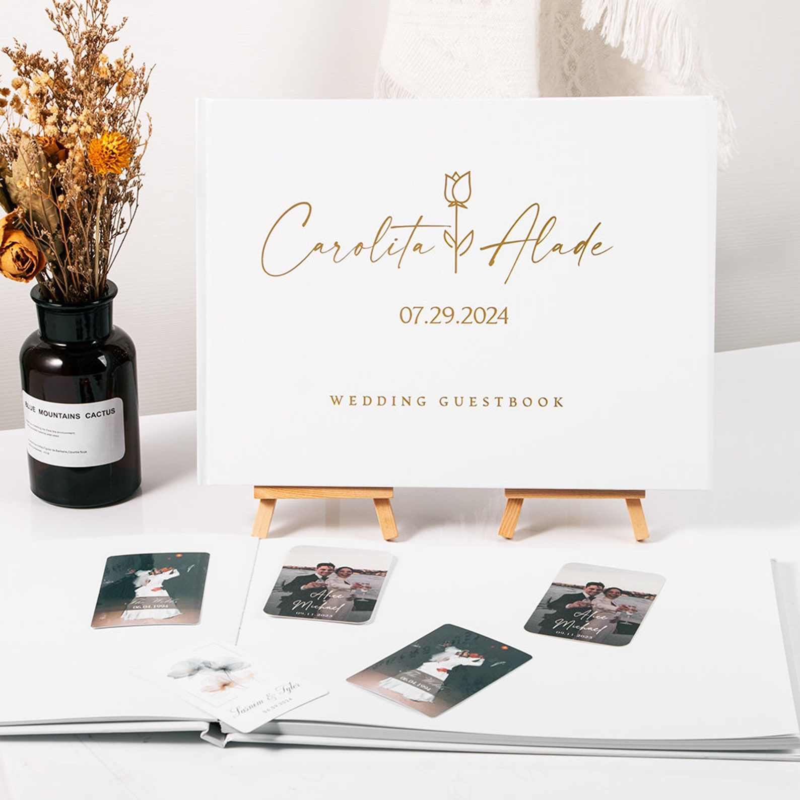 Custom Wedding Guestbook Perso - Personalized Guest Book avaliação e preço
