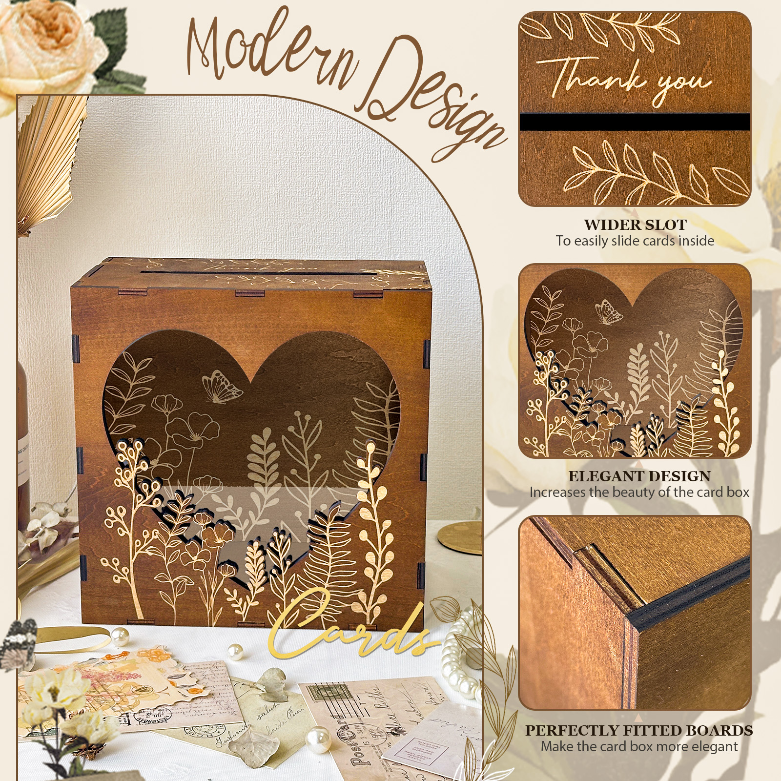 OurWarm Heart Window Card Box, - Wedding Card Box avaliação e preço